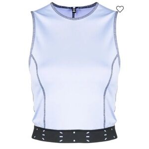 McQ by Alexander McQueen sleeveless cropped top lilac workout athleisure NWT S
